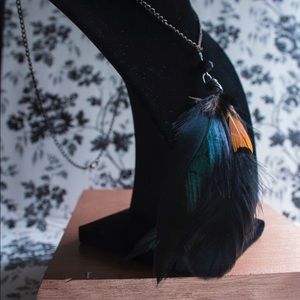 Rooster feather necklace